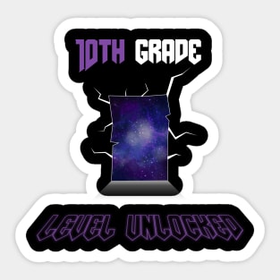 10th grade level unlocked Back To School 2023 Sticker